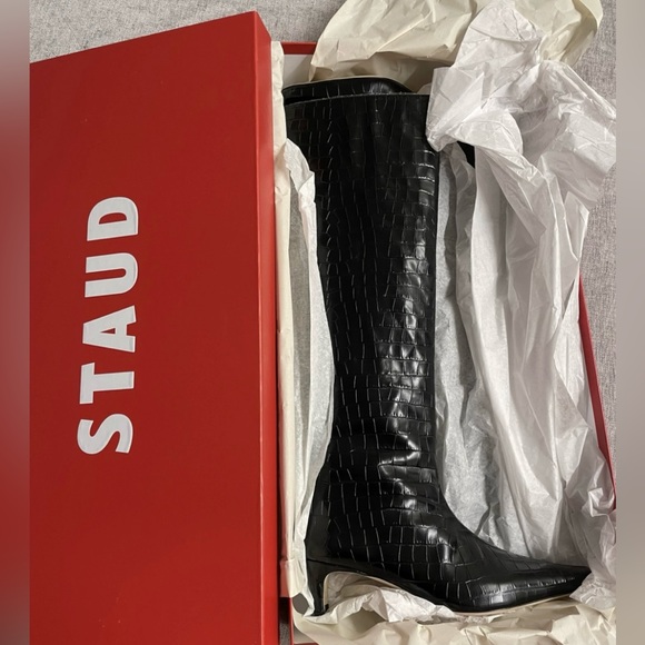 STAUD Wally boot black faux croc - Picture 6 of 7